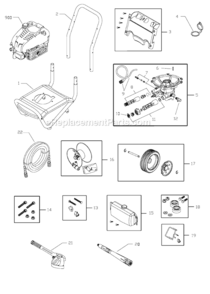 Page A Diagram and Parts List for 020363-0  Briggs and Stratton Pressure Washer